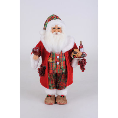 Midnight Snacking With Wine Santa