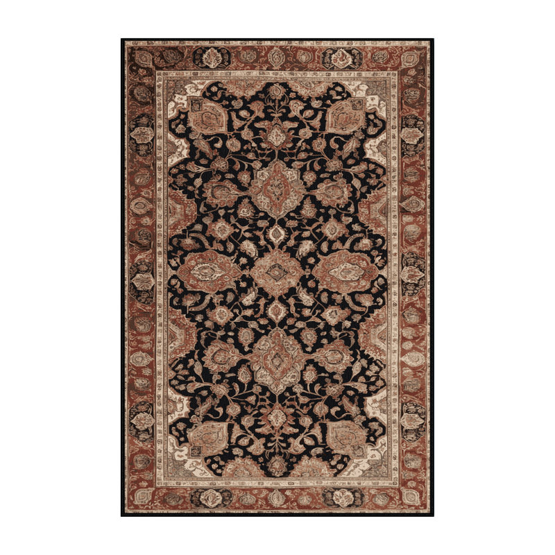 Tapis brun lavable à la machine, Rectangle 4pi x 6 pi