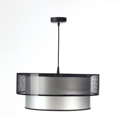 Kawamoto 1 - Light Silver Drum Pendant
