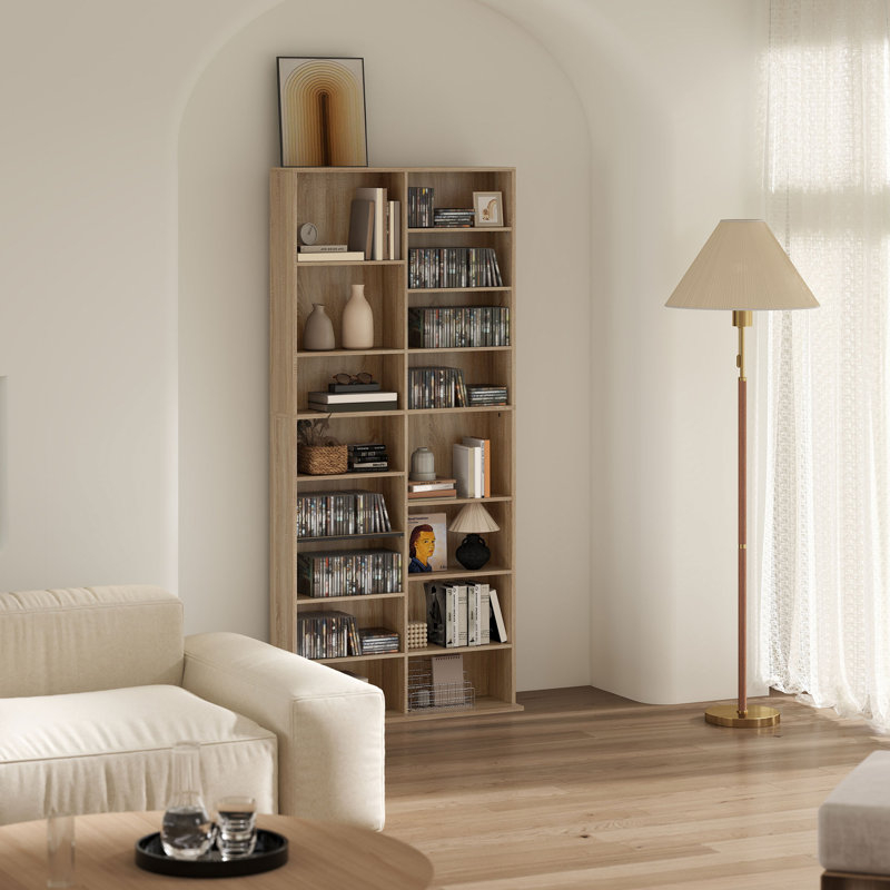 HOMCOM DVD Storage Unit, 175cm H x 78.5cm W x 24cm D, Brown