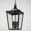 Lanterne suspendue d'extérieur noire H 4 po Tetsu