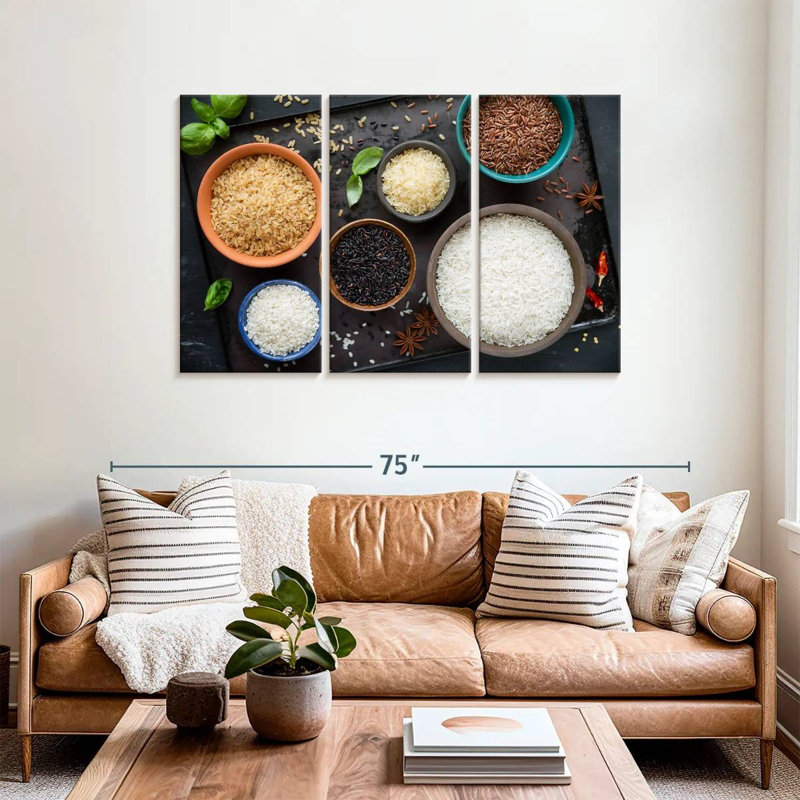 Rice In Bowls, 36" H x 57" W