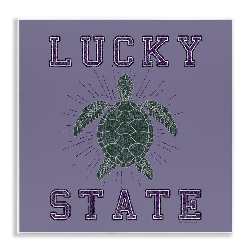 Art mural Lucky Sea Turtle State par Spirit Animals / Life Is High