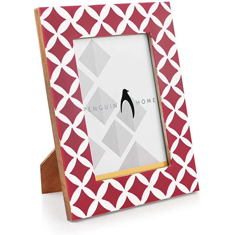 Bevelled Picture Frame, 26.5cm H x 21.8cm W x 26.8cm  D, Pink