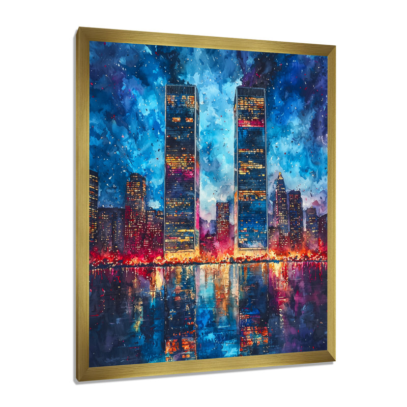 Picarsic - paysages, art mural sur toile, H 20 po x l 12 po, Reproduction encadrée d'une seule photo, Doré