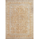 Hand Knotted Wool Area Rug in Rust