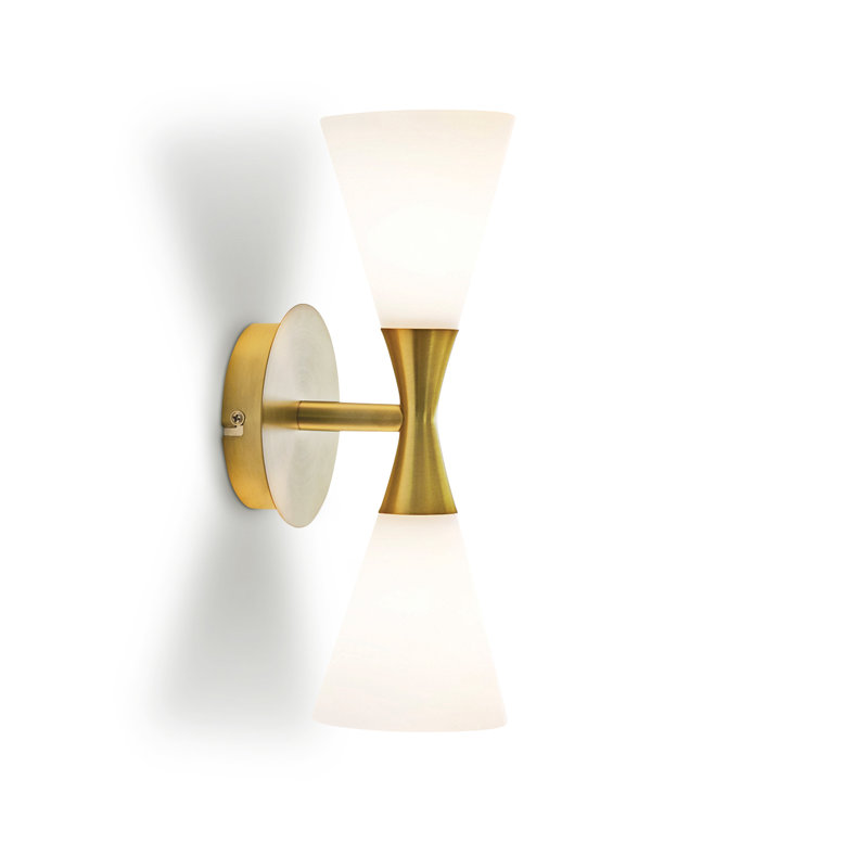 Plug-in Up & Downlight, Brass/White