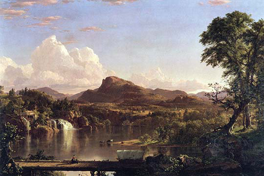 « new england scene » par frederic edwin, impression