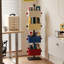 Étagère d'angle colorée en métal - Petit espace de rangement multifonctionnel pour le salon, la chambre à coucher et le coin des enfants | Table de chevet et bibliothèque peu encombrantes