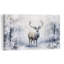 Nordic Winter II Abstract Contemporary Deer Forest Nature Wall Art Print by Andrea Haase - Wrapped Canvas Print-135137145