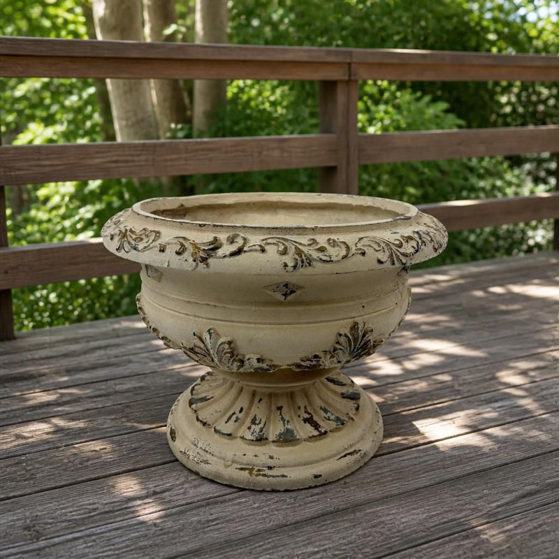 Jardinière d'extérieur durable unique peinte à la main avec trou de drainage et bouchon, fabrication en oxyde de magnésium résistant aux intempéries, idéale pour la plantation de patio, de terrasse, de jardin, de balcon et de décoration