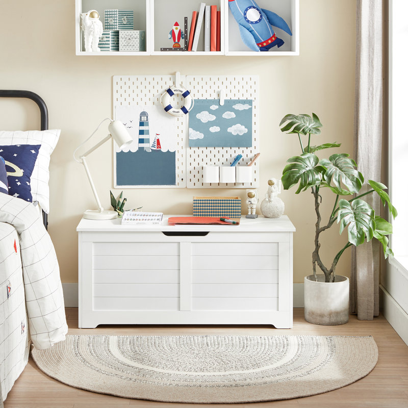 Kenesaw Storage Bench, 46cm H x 100cm W x 40cm D, Matte White