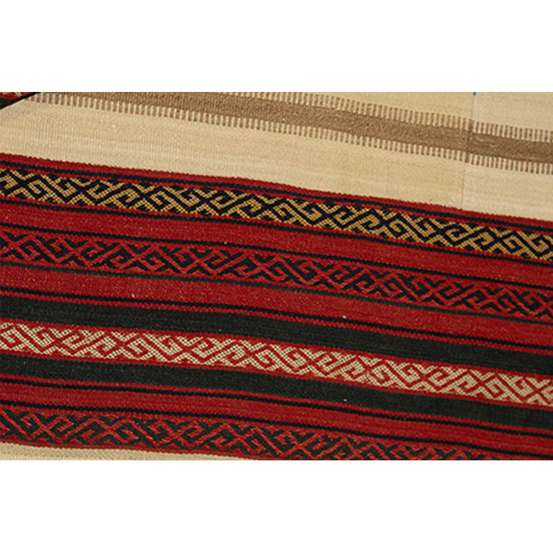 Afghan Hand Woven Wool Striped Area Rug