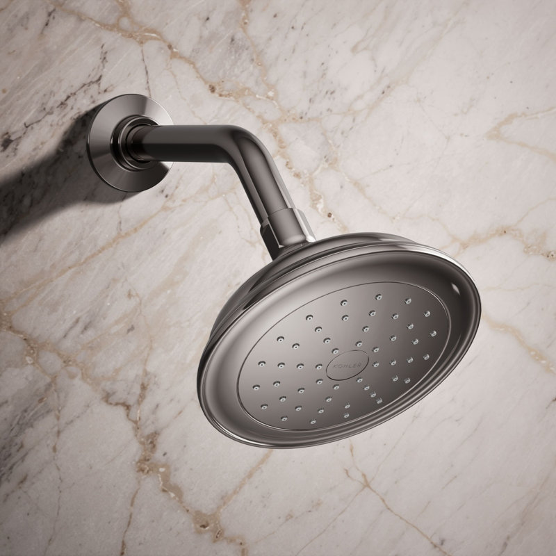 Artifacts Standard Fixed Shower Head with Katalyst Spray, Vibrant Titanium