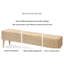 Repose-pieds rectangulaire en bois et rotin