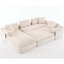 Canapé modulaire surdimensionné désossé en forme de U avec siège profond, configuration configurable 7-en-1, aucun assemblage requis, accoudoirs amovibles et poches de rangement intégrées.-1317028109