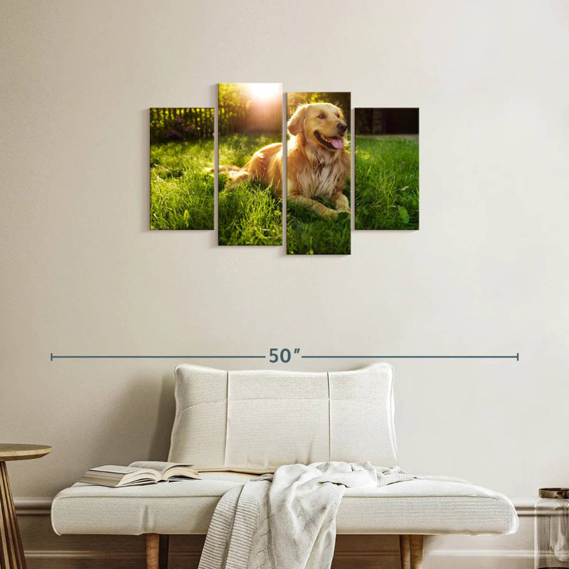 Sunny Golden Retriever, H 22 po x l 36 po