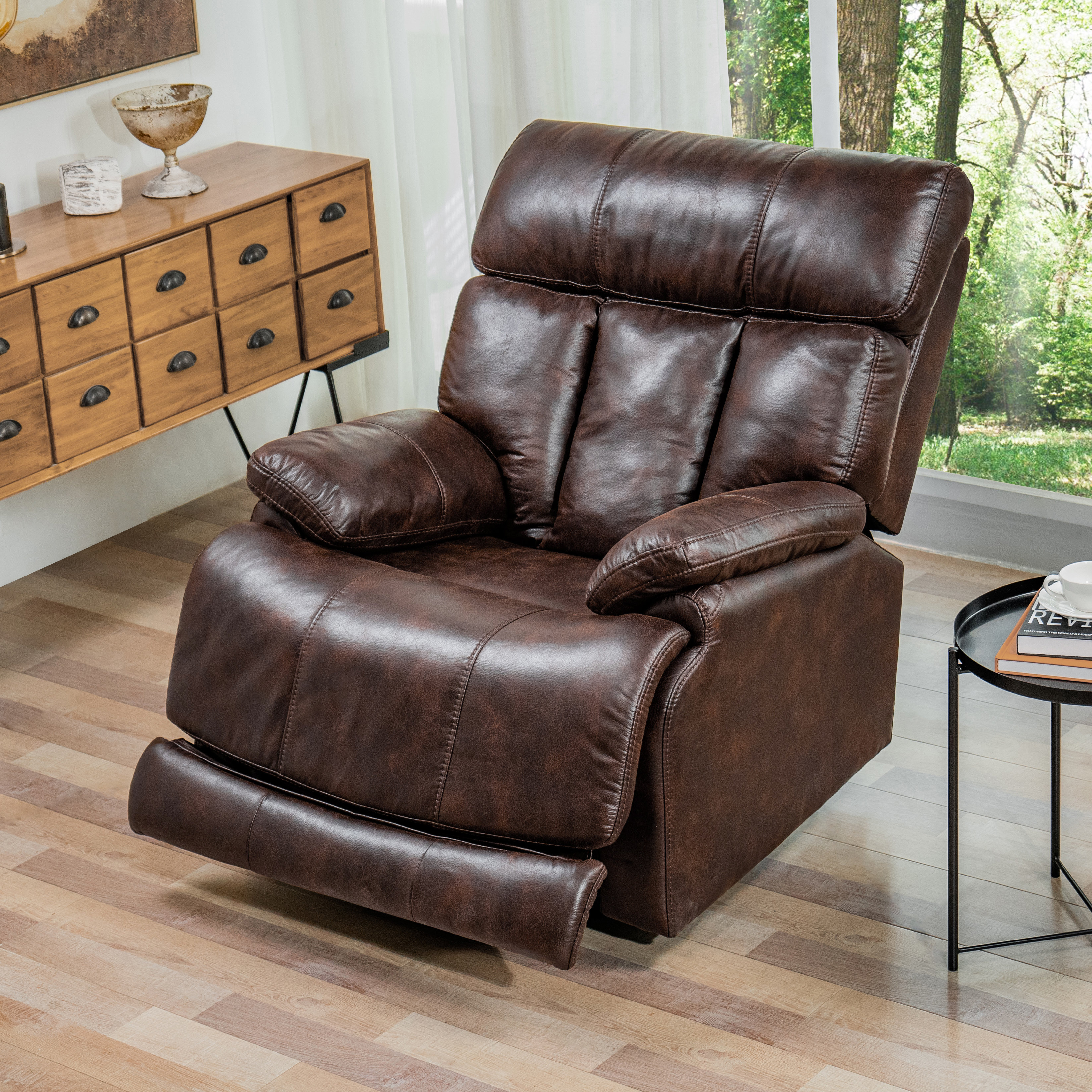 Latitude Run® 38.5" Wide Genuine Leather Zero Gravity Recliner