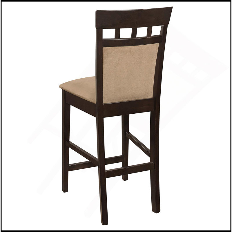 Tabourets à hauteur de comptoir beige et cappuccino (ensemble de 2)