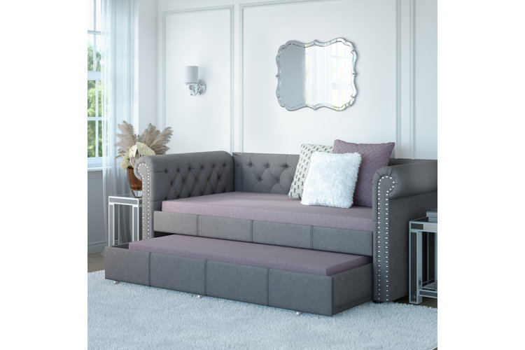 Mickel Twin Solid Wood Daybed with Trundle
