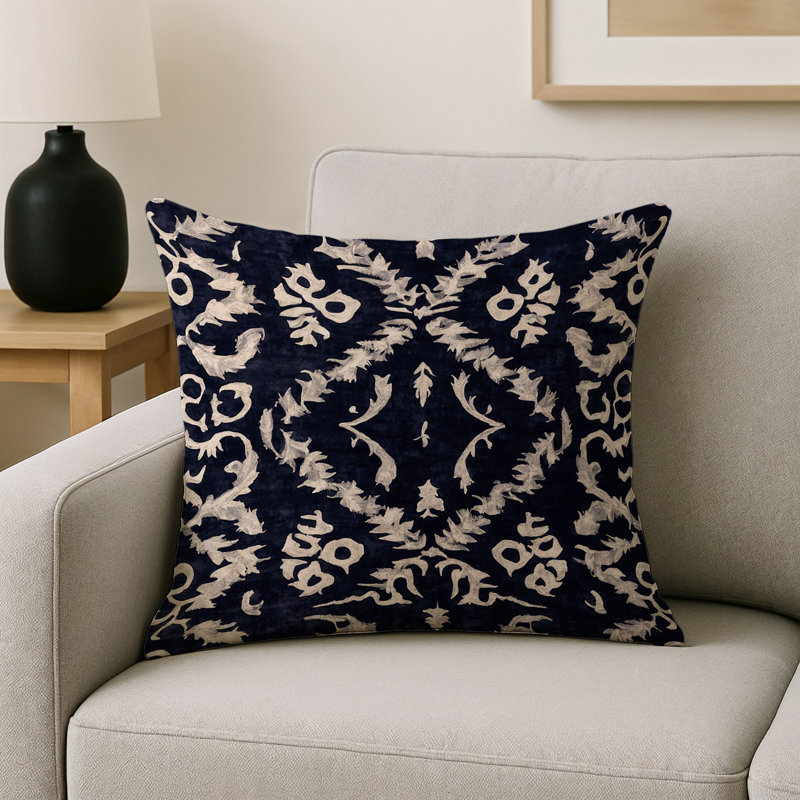 Coussin décoratif intérieur et extérieur Modern, Gris géométrique 39, Carré 18 po
