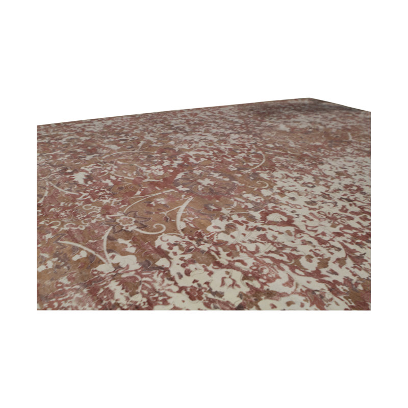 Riviera Abstract Area Rug in Rust/Ivory