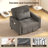 36.1" H x 33.7" W x 73.6" D 3-in-1 Convertible Sofa Bed Constructed with Durable Steel Wood and High-1570565404