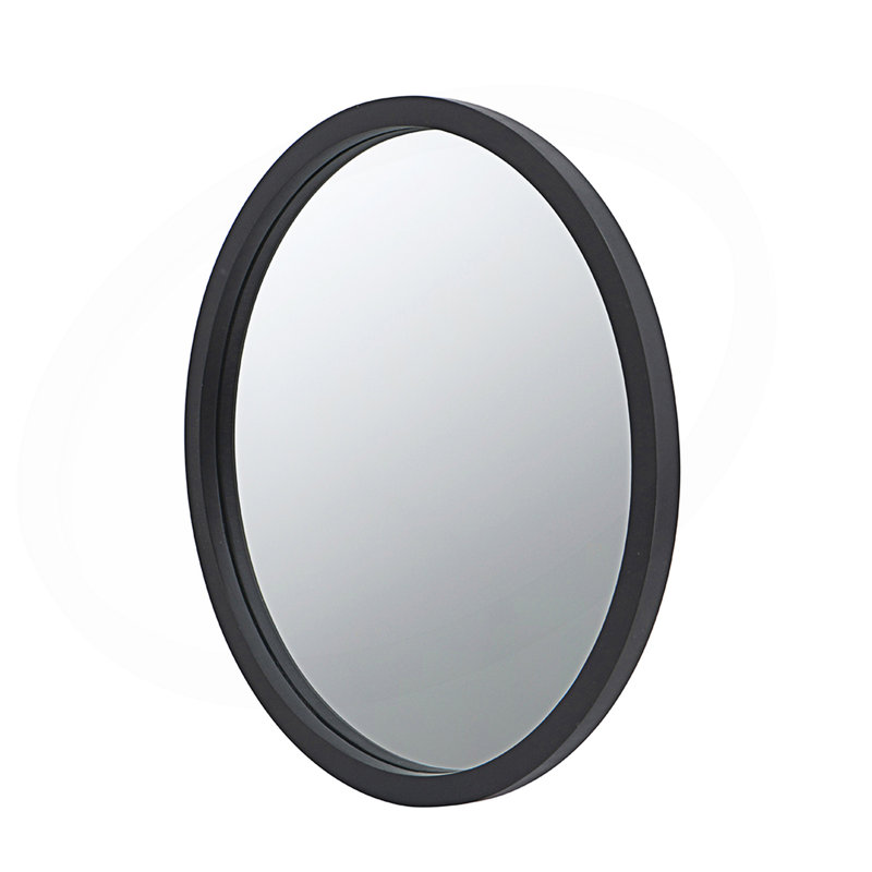 20" X 20" Circle Wall Mirror, Black