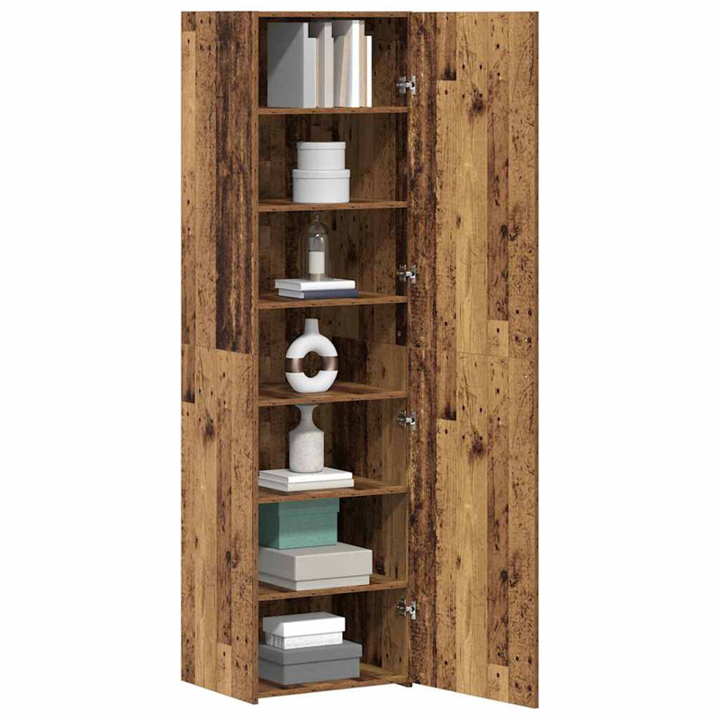 Highboard 50X42.5X185 Cm Engineered Wood, Old Wood