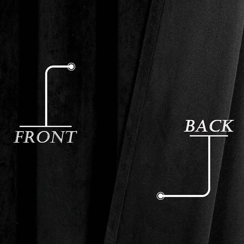 Karlyle Single Curtain Panel, 52" W x 96" H, Black