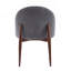 Chaise rembourrée en fer avec design ergonomique