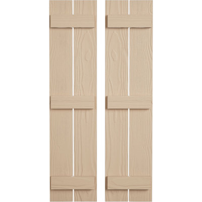 Volets en faux bois rustique à deux planches espacées (par paire)