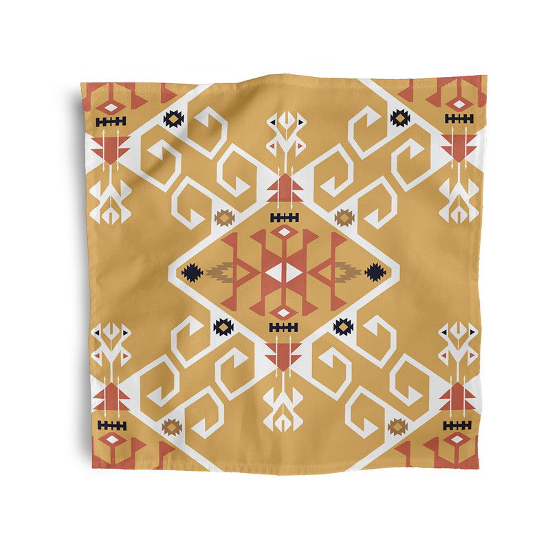 Vallelunga Polyester Geometric Square Napkin, Yellow