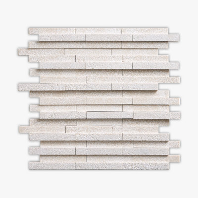 Botticino Sandblasted Acid-Washed Metro Marble Mosaic