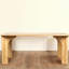 Everly Rectangular Mango Wood Dining Table with Arched Base