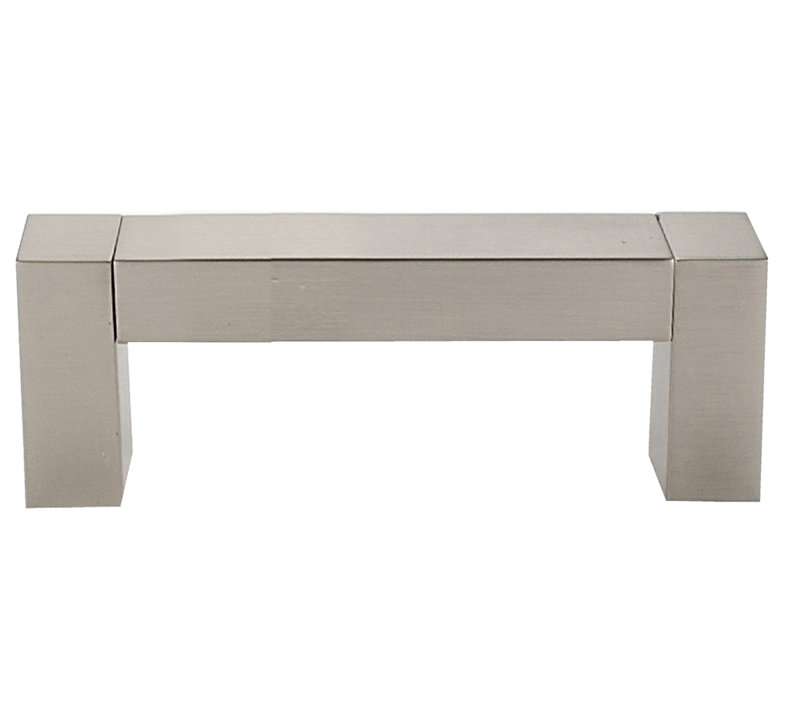 Poignée barre Block, Nickel satiné, 3''