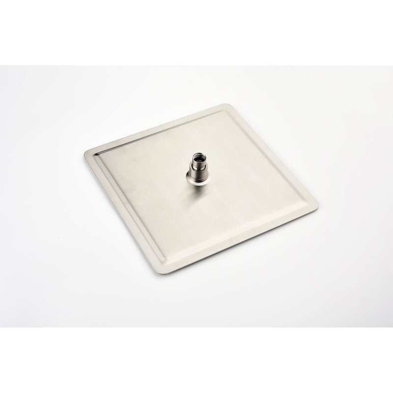 10" Wall Mounted Shower Head Rain - Build, Powerful Water Jet, Self-Cleaning, Brushed Nickel Color Mount Construction, Appearance