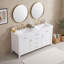 Meuble-lavabo en bois avec lavabo, tablette réglable, tiroirs et portes