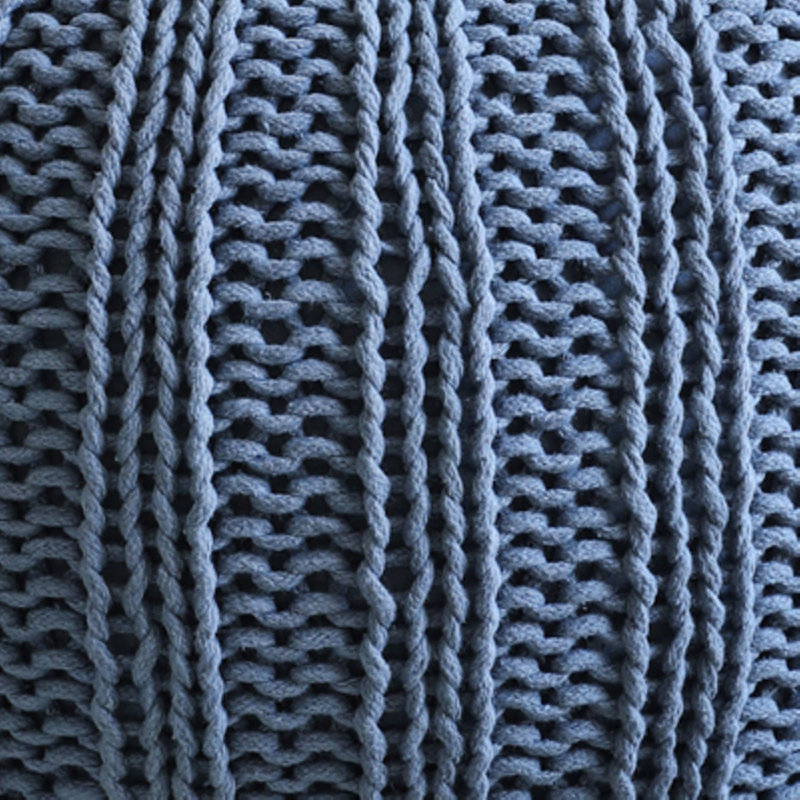 Lietz Upholstered Pouf, Midnight Blue