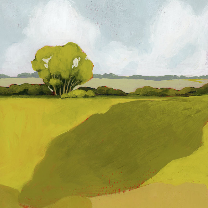 «Sunkissed Solitude I», peinture sur toile tendue, H 12 po x l 12 po