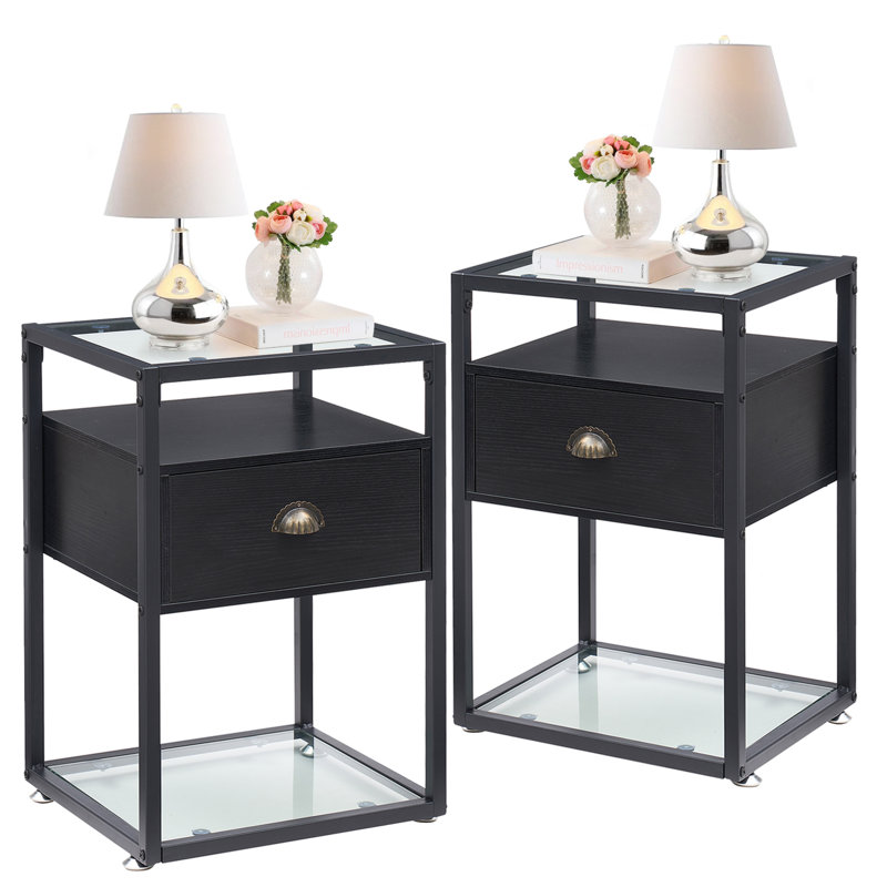 Ensemble de tables de bout Audrinah, Noir