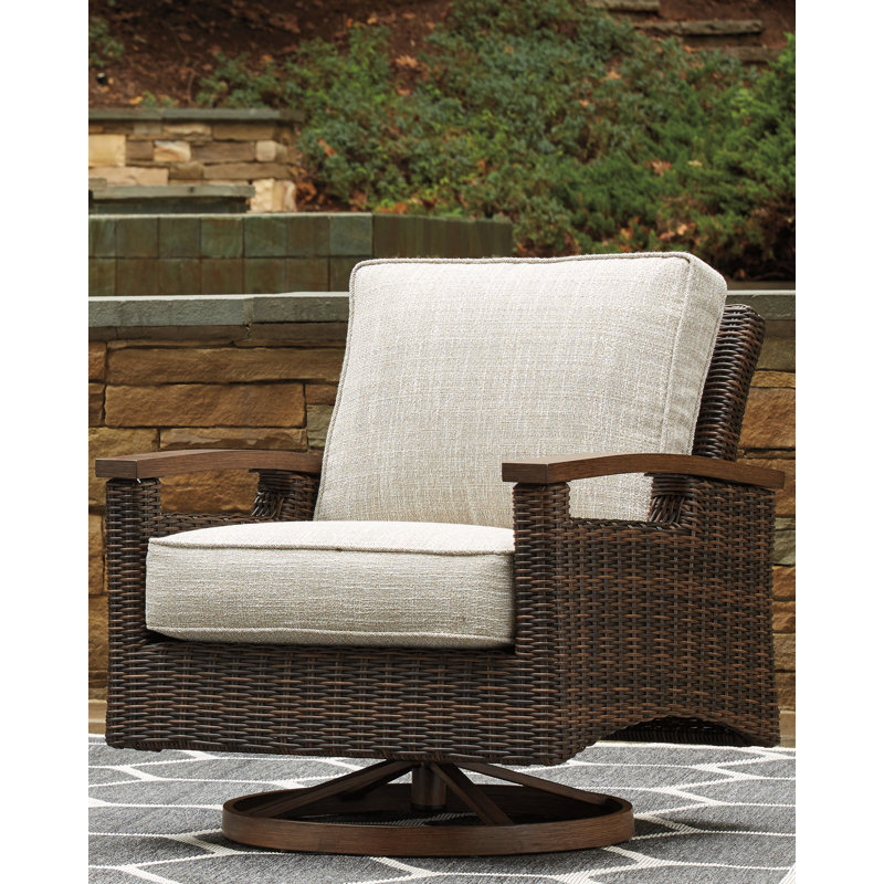 Malmberg Swivel Wicker Outdoor Lounge Chair