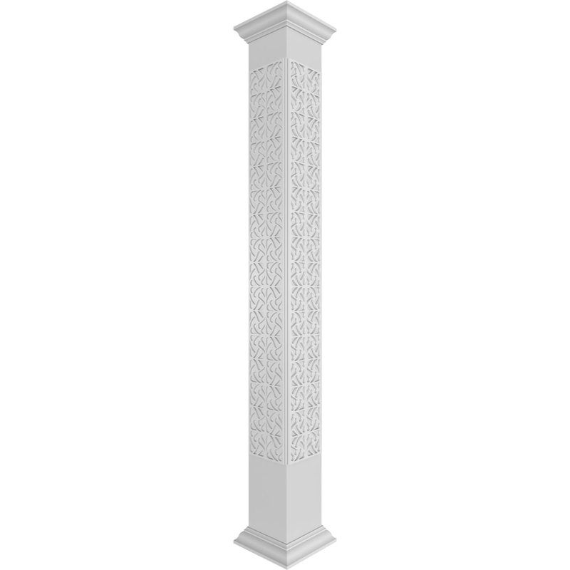 Colonne à motif cachemire carré non capitonné Craftsman Classic, H 108 po x l 11,625 po x P 11,625 po