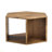 Hexagonal MDF Coffee Table, Wood Grain Pattern Stickers, Multi-Hole Design To Give More Storage Space
