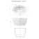  glossy acrylic freestanding bathtub: elegant oval soaking tub, brushed nickel drain & overflow, cupc certified (118 characters)