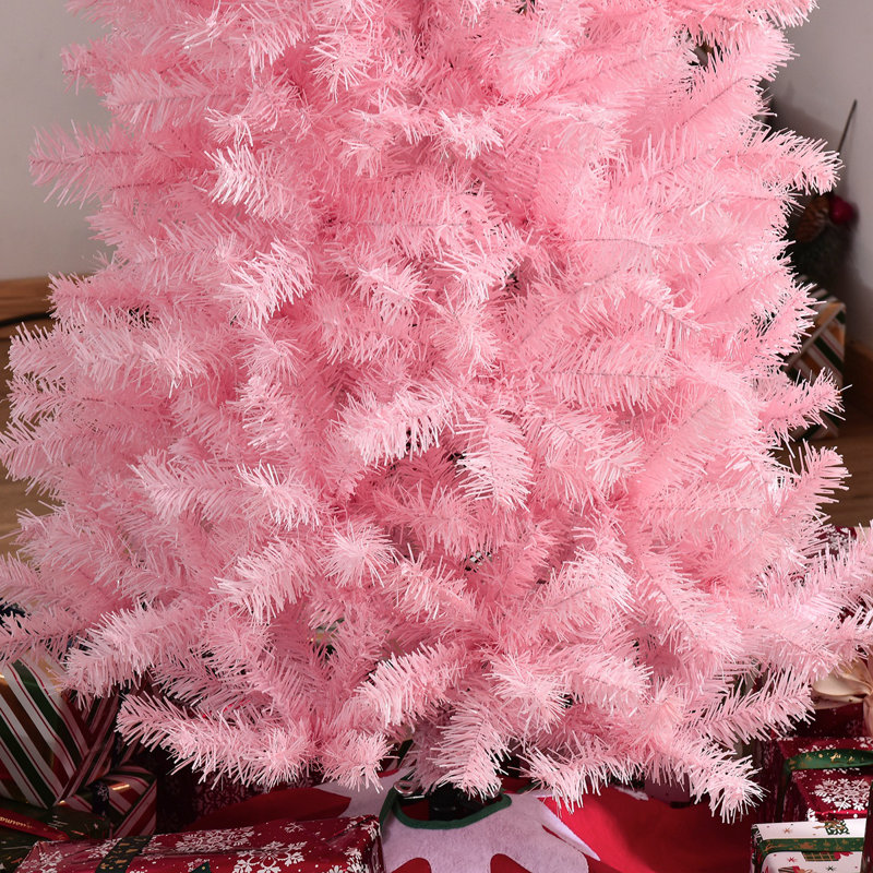 Sapin de Noël artificiel mince de 7 pi avec 818 pointes de branches réalistes et non éclairées