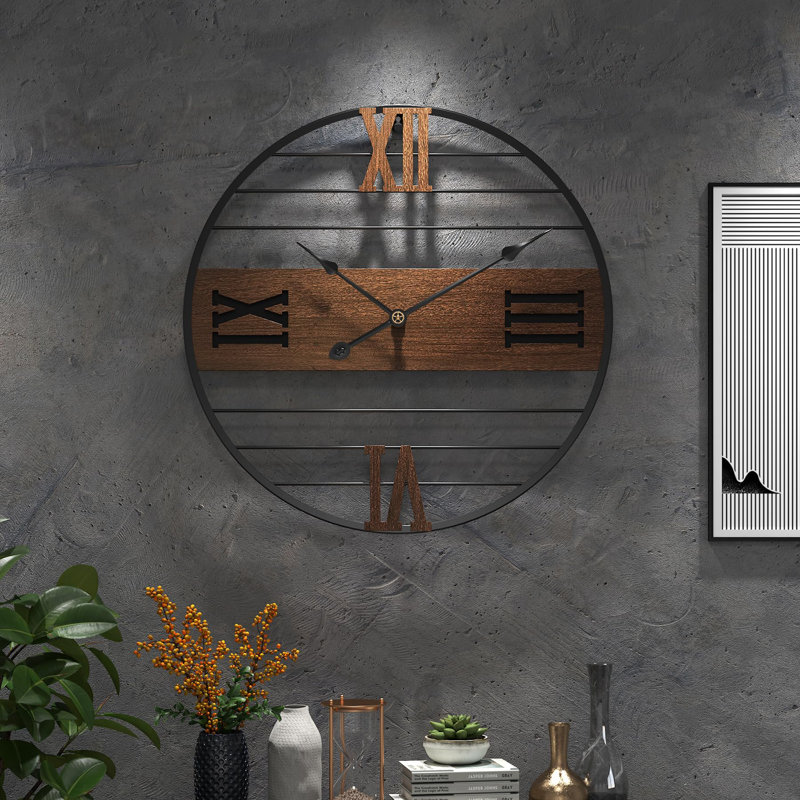 Lusila Manufactured Wood Wall Clock