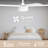Stratos 52in 5-Blade Smart Ceiling Fan 2700K-6000K CCT Tunable Range LED Light Kit with Remote Control in Matte White Works With iOS or Android App-126659246