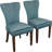 Logan 9-piece Dining Set With 8 Cleo Dining Chairs In Teal With Legs