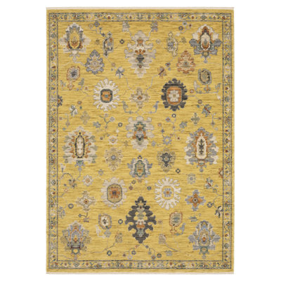 Elleanna Vintage Oriental Yellow/ Multi Area Rug